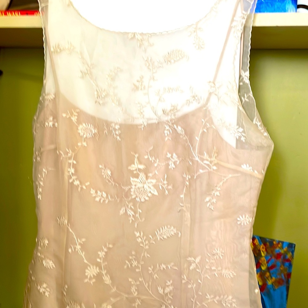Vintage ANN TAYLOR dress, 100% silk embroidery, size 2, elegant and classy - Picture 2 of 13